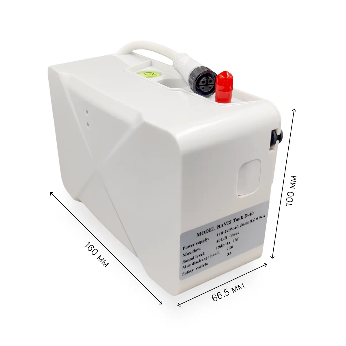 Պոմպ դրենաժային BAVIS Tank D-40 կուտակային 0.3 լ, 40 լ /ժ, 19 դԲ