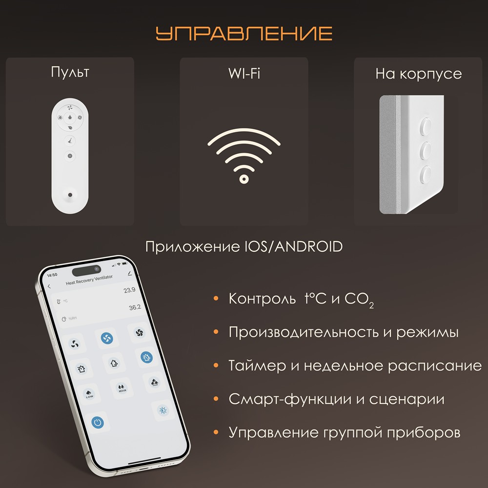 Рекуператор VENTini HRV-70 Silver Flax NH с шумоподавляющим колпаком