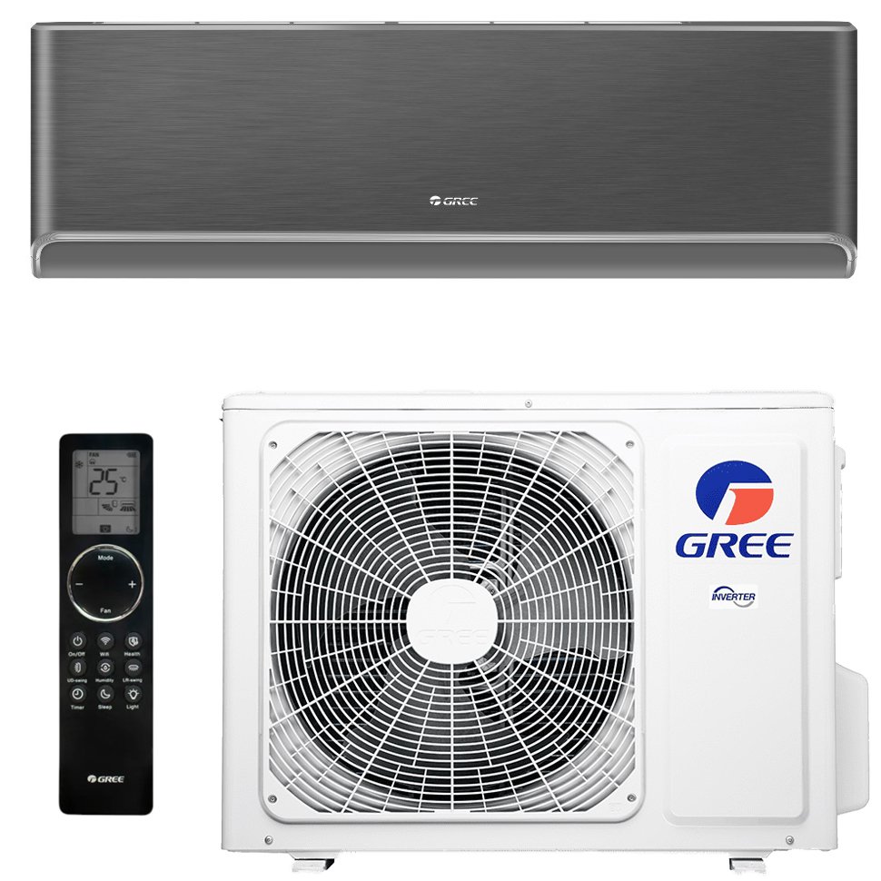 Gree շարքի պատի պառակտման համակարգ AIRY INVERTER R32 BLACK (GWH12AVCXD-K6DNA1A) 