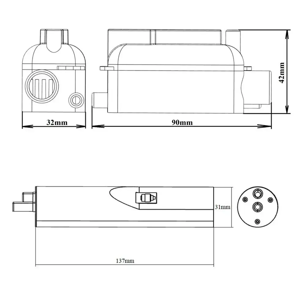 CASPIA TUBE ջրահեռացման պոմպ, հոսքային, 18 լ/ժ, 21 դԲ
