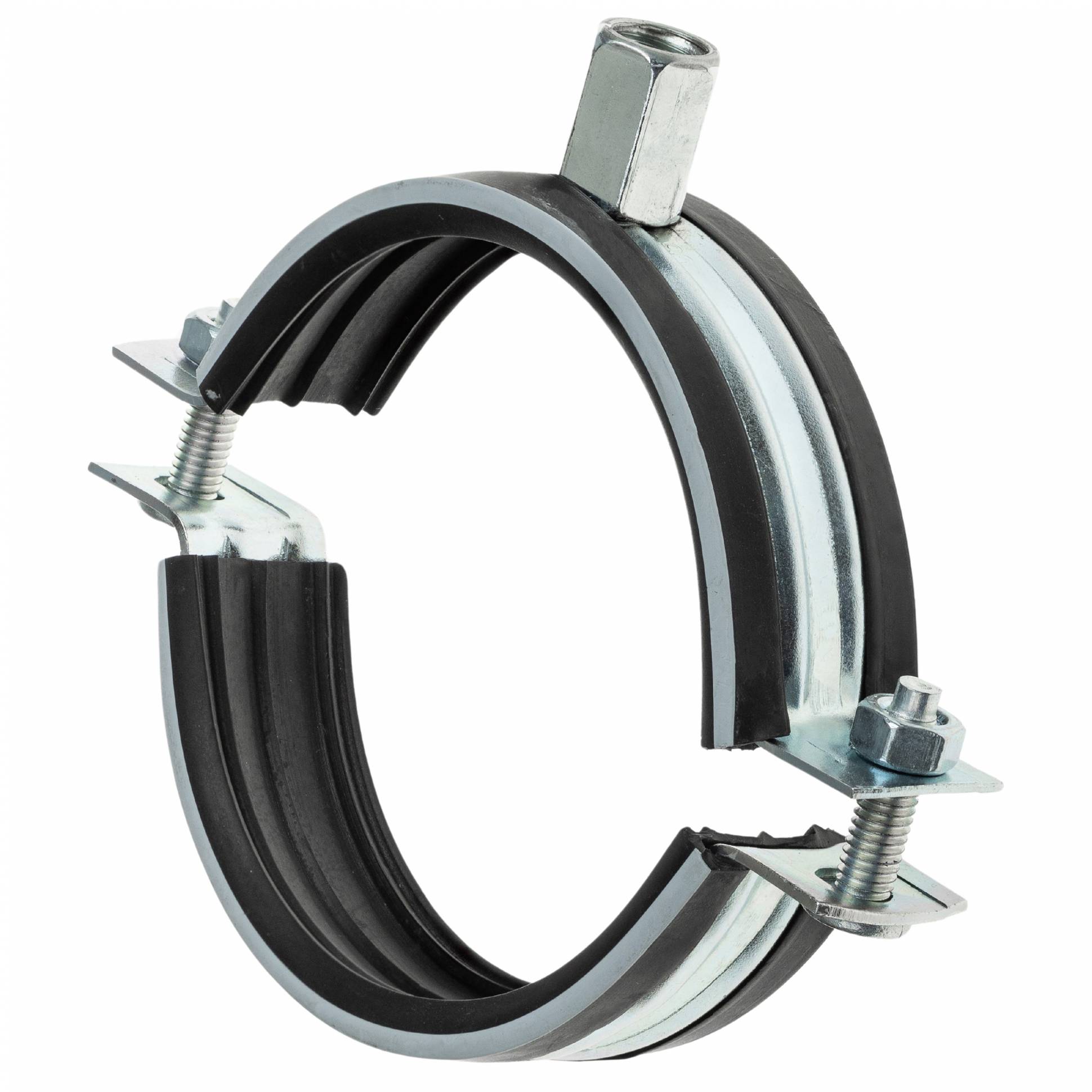 SHUFT օդային ծորանի սեղմակ RP 125 մմ M8/M10 պտուտակով, կողային, կրեպային պտուտակ 6x22, պտուտակ M6