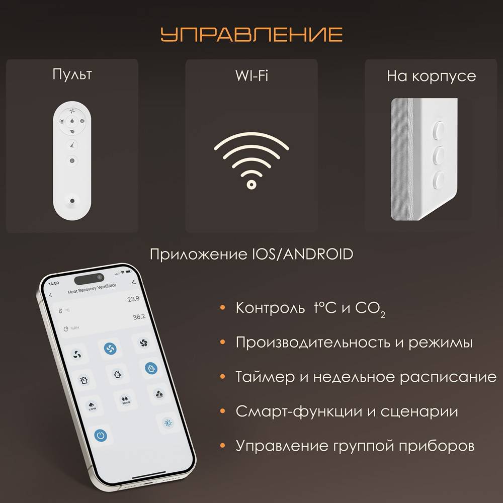 VENTini HRV-70 Silver Flax NH ռեկուպերատոր աղմուկը նվազեցնող գլխարկով